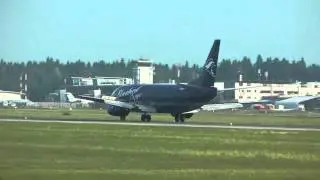 Bluebird Cargo Boeing 737-36E(SF) landing & takeoff Brnik airport (LJU/LJLJ) HD