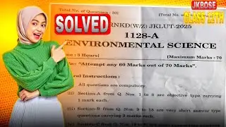 JKBOSE 12th EVS Paper 2025 😱 | Full Environmental Science Paper Review 