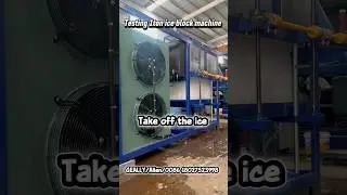 Testing GEALLY 1ton direct cooling ice block machine #ice #machine #factory #funny#seafood#test#good