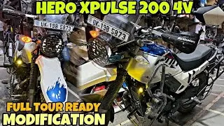 HERO XPULSE 200 4V ko Unique hi bana dia 😍 | Hand Guard | Crash Guard | Touring Setup |