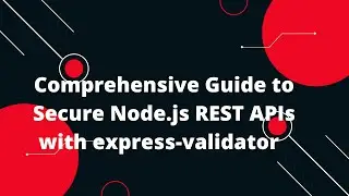 🔐 Build a Secure REST API with Node.js & Input Validation using express-validator! 🚀