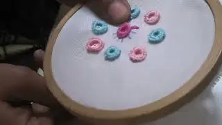 How to do mirror embroidery design in sari?
