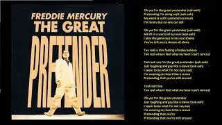 Freddie Mercury - The Great Pretender (karaoke lower key 4)