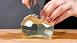 ASMR | Cutting a Perfect Bubble ✨ | Satisfying Slow Motion Macro Video