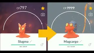 Slugma evolution into Magcargo in Pokemon GO !! Trainer Ari