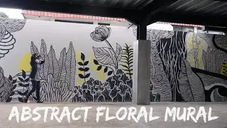 Abstract Floral Mural (1) - Bandung, Indonesia