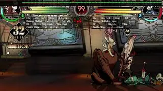 Skullgirls Double/Umbrella (6HP) 2 touch corner sequence (1 bar)