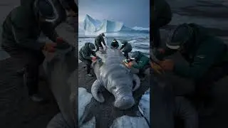 Manatee Glacier Rescue 🦦 #OilCleanup #DecontaminationCrew #SpillResponse #EcoEmergency