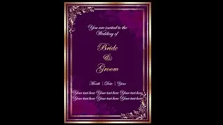 Wedding card design in CorelDRAW | Coreldraw design tutorial | Graphic designing ideas | Border 