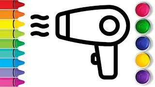 How to draw a Hair Dryer, step by step tutorial!
