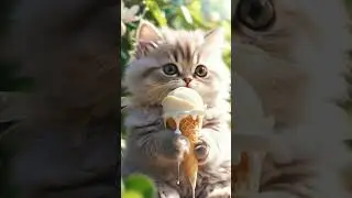 Ice Cream Cat #cat #cats #funny #icecream #shortvideo #viral #youtubeshorts