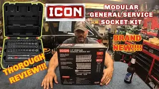 СОВЕРШЕННО НОВЫЙ!!! КОМПЛЕКТ МОДУЛЬНЫХ РОЗЕТОК HARBOR FREIGHT ICON GENERAL SERVICE 1/4 DR. - НОМЕ...