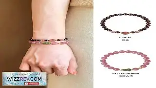 Amethyst Pink Quartz Garnet Beaded Bracelet Chinese Feng Shui Energy Stone Combination