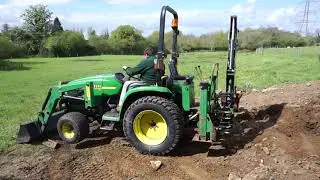 John Deere 4200 compact tractor with loader and back actor for sale