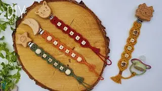 👶🍼DIY Prendedor de Chupones de Macrame (paso a paso) | DIY Macrame Pacifier Clip (step by step)