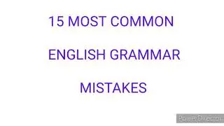 15 Most common grammar mistakes in English. Online Education during Covid-19 Pandemic. English
