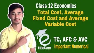 Total Cost, Average Fixed Cost & Average Variable Cost | TC, AFC & AVC | Class 12 Economics