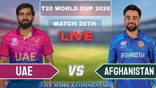 UAE vs Afghanistan LIVE Score & Commentary | T20 World Cup 2026 | AFG vs UAE | Sportsinfonpl8848