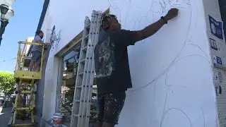 TitoMulk, une fresque éphémère à Saint jean de Luz, du street-art aux galeries de peinture.