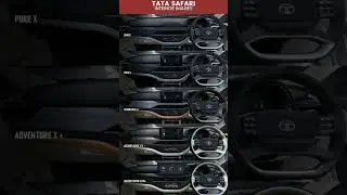 Interior comparison of Tata Safari all variants #youtube #ytshorts #shorts #trending #suv#automobile