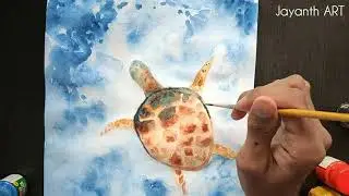 Tortoise poster color painting #jayanthart#doninspaish
