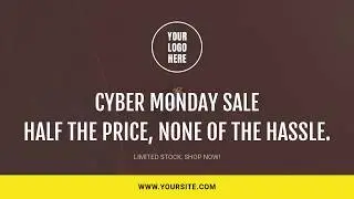 Cyber Monday Promo Video | Holiday Marketing Ideas