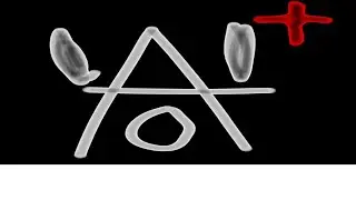 The letter big A and black background with no sound and for 5 whole minutes