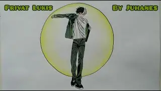 How to draw Satoru Nii (Wind Breaker) for the beginners 1462 (Privat Lukis)