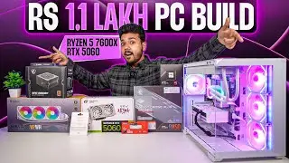 ⚡ Best Gaming PC Under Rs 1.1 Lakh | Ryzen 5 7600X + RTX 5060