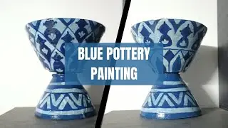 Blue Pottery | Kulhad Painting | Diy Candle Holder | Jaipur Painting #kulhadcraft #bluepottery