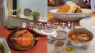東京VLOG | 아직 끝나지 않은 도쿄의 가을 🍂 | 감자채전·라볶이 만들기 | 나카메구로 대만맛집 | 신주쿠 수플레 팬케이크🥞