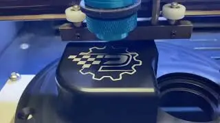 K40 CO2 Laser Etching Anodized Aluminum