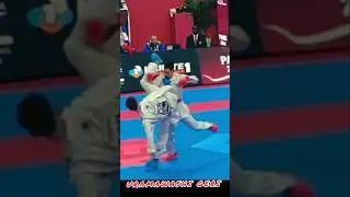 Ippon technique 💥 perfect Hook kick 💥 #kumite #ippon #kicks #coach #reaction #repeat #hookkick #goat