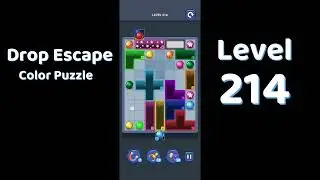 Drop Escape Level 214 Walkthrough 🟡🧩 | Color Puzzle Game Guide | Go Answer