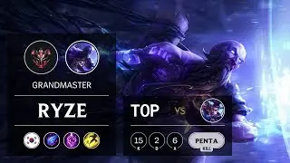Ryze Top vs Vayne - KR Grandmaster Patch 9.10