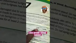 Lesco Spreader Numbers explained on back of Lesco Pre Emergent bag.