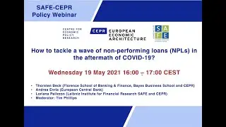 SAFE-CEPR Seminar: How to tackle a wave of non-performing loans (NPLs) in the aftermath of COVID-19?