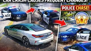 CAR CHANGES AFTER EVERY CRASH 😱 | POLICE CHASE GAMEPLAY #toyota #supra #automobile #gta #shorts