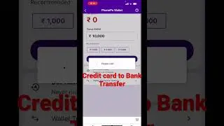 Credit Card to Bank transfer any charges PhonePe Wallet #tech7n #trending #subscribe #ytshorts