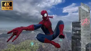 TASM 2 Suit - Overcast Weather - Marvel&rsquo;s Spider-Man 2 Free Roam PS5 [4K 60FPS]