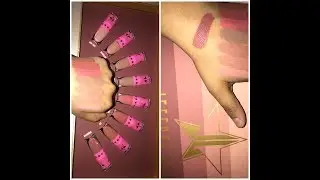 Trying jefrre star mini velour lipstick swatches & my review