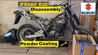 Disassembling a Suzuki DR650 RSE for powder coating Part 1 of 2 timelapse