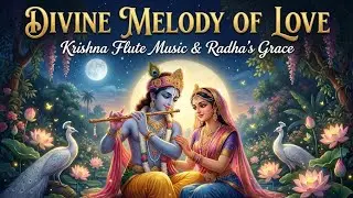 Divine Melody of Love 🌸 | Radha Krishna Romantic Flute Music | Peaceful & Soothing
