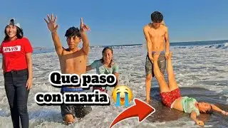 Ever lleva a maria y canche a la playa 😭pero todo salio mal maria casi pierd3 la vid4 en el mar 