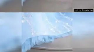 Light Blue Girls Princess Party Dress Sequin Puffy Gown for Birthday Piano Host Performance Pageant