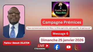 Message 6: Campagne Pr&eacute;mices | Aux commencements de Dieu | Pasteur Henock CELESTIN |