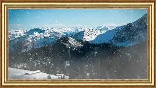 Tranquil Mountain Scenes with Light Snowfall | Wallpaper Screensaver 4K 8 Hours