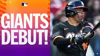 GIANTS DEBUT: Rafael Devers collects 1st hit with Giants and gets ovation from San Francisco fans!