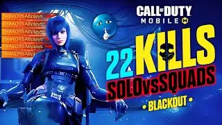 SOLO VS SQUADS 22 KILLS FULL GAMEPLAY | CALL OF DUTY MOBILE 