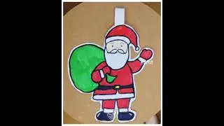 How to make 🎅 santa Claus hanging sticker | SaRa Creations #santaclaus #christmas #sticker